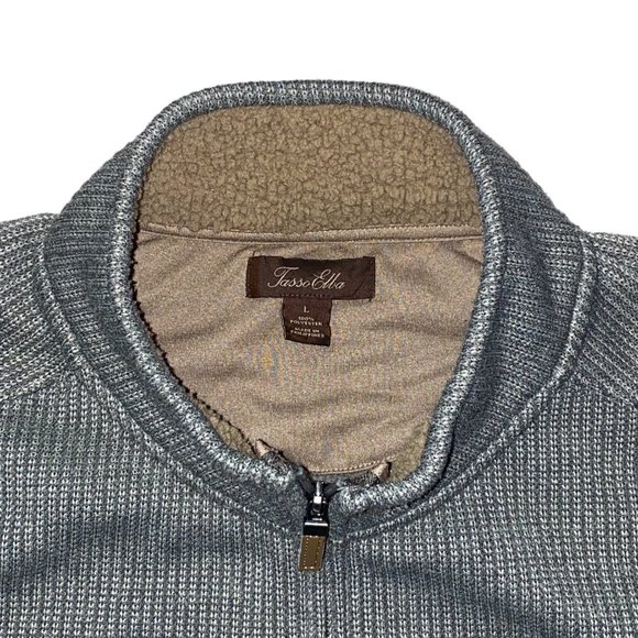 Tasso Elba Outdoor Full-Zip Pocket Sweater Vest - Gray - Men's Outerwear Size L - Picture 4 of 5